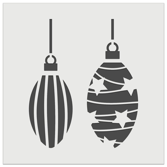 Elongated Holiday Christmas Ornaments DIY Cookie Wall Craft Stencil - 5.5 Inch