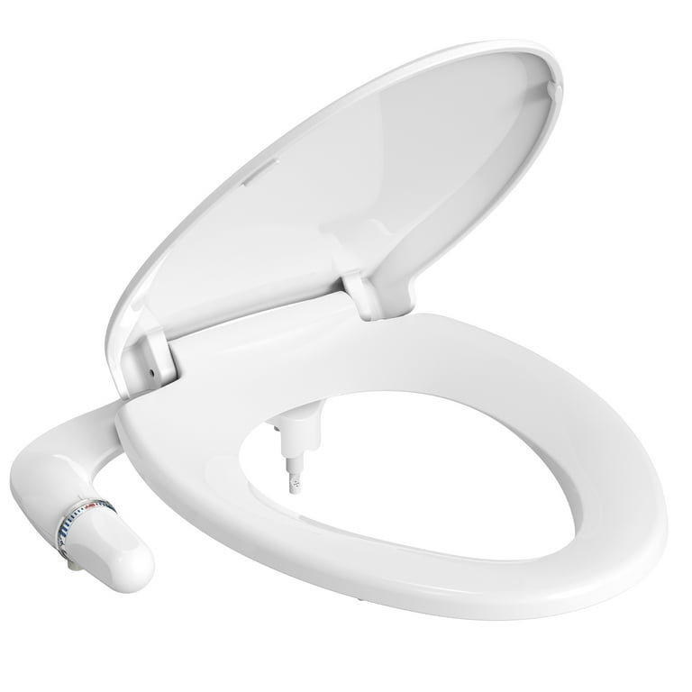 Elongated Cleansing Closed -Front Toilet Seat in White Elongated Cleansing Closed -Front Toilet Seat in White