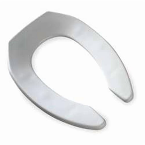 Elongated Medic-Aid Open Front Less Cover Plastic Toilet Seat with STA-TITE DuraGuard & 2 in. Lifts, White