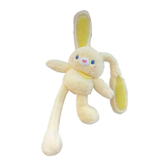Elongated Rabbit Plush Toy 15cm Stretchy Soft Cute Interactive Pull Toy Safe For Kids Gift Multiple Colors