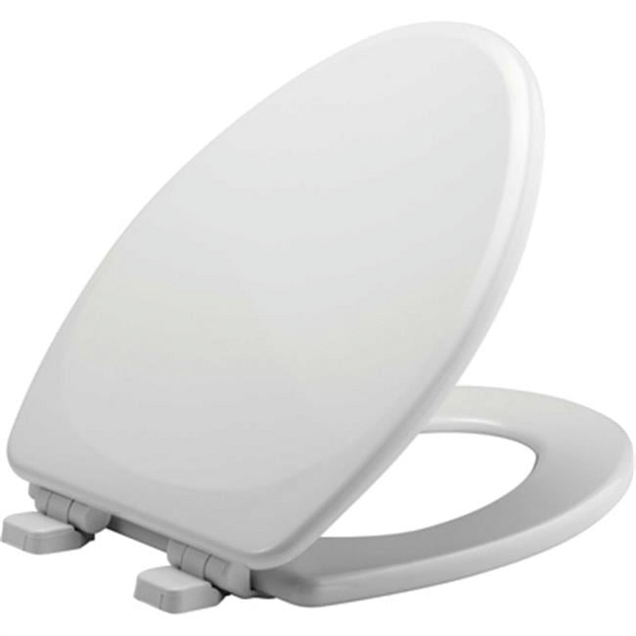 Elongated Slow Closing Toilet Seat, White