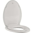 thumbnail image 1 of Elongated Toilet Seat for Adult and Child, Built-In Potty Training Seat with Soft Quiet Close Non-Slip Design, Magnetic Kids Seat and Cover for Elongated Oval Toilets, 19" Biscuit Color, 1 of 7