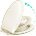 Elongated Toilet Seat with Builtin Potty Training Seat for Toddlers