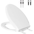 Elongated Toilet Seat with Oval Cover, Soft Close Toilet Seat, Easy to