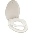 Elongated Toilet Seat With BuiltIn Toddler Seat, Simple Top Fixing