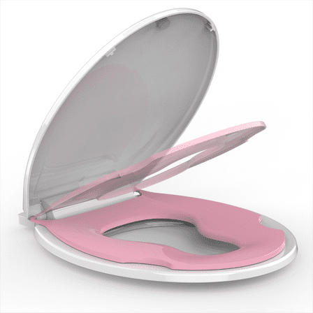 Elongated Toilet Seat with Quick-Release Hinges and Quick-Attach, Toilet Seat with Soft Close, Fits Most Elongated Toilets