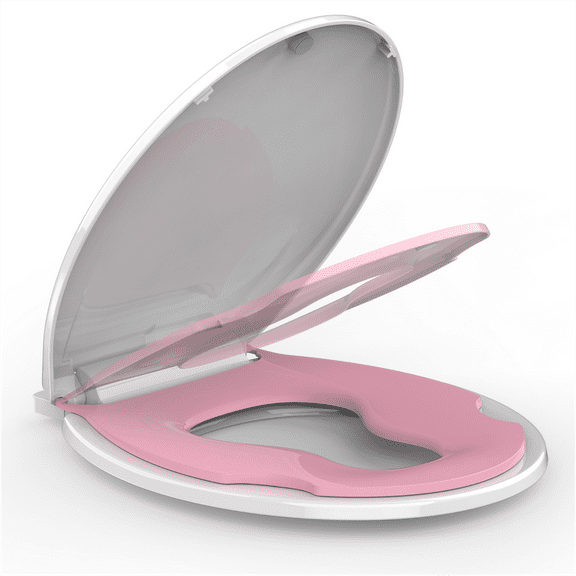 Elongated Toilet Seat with Quick-Release Hinges and Quick-Attach, Toilet Seat with Soft Close, Fits Most Elongated Toilets