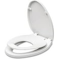 Elongated Toilet Seat with Slow Close Seat, Easy Clean, Suitable