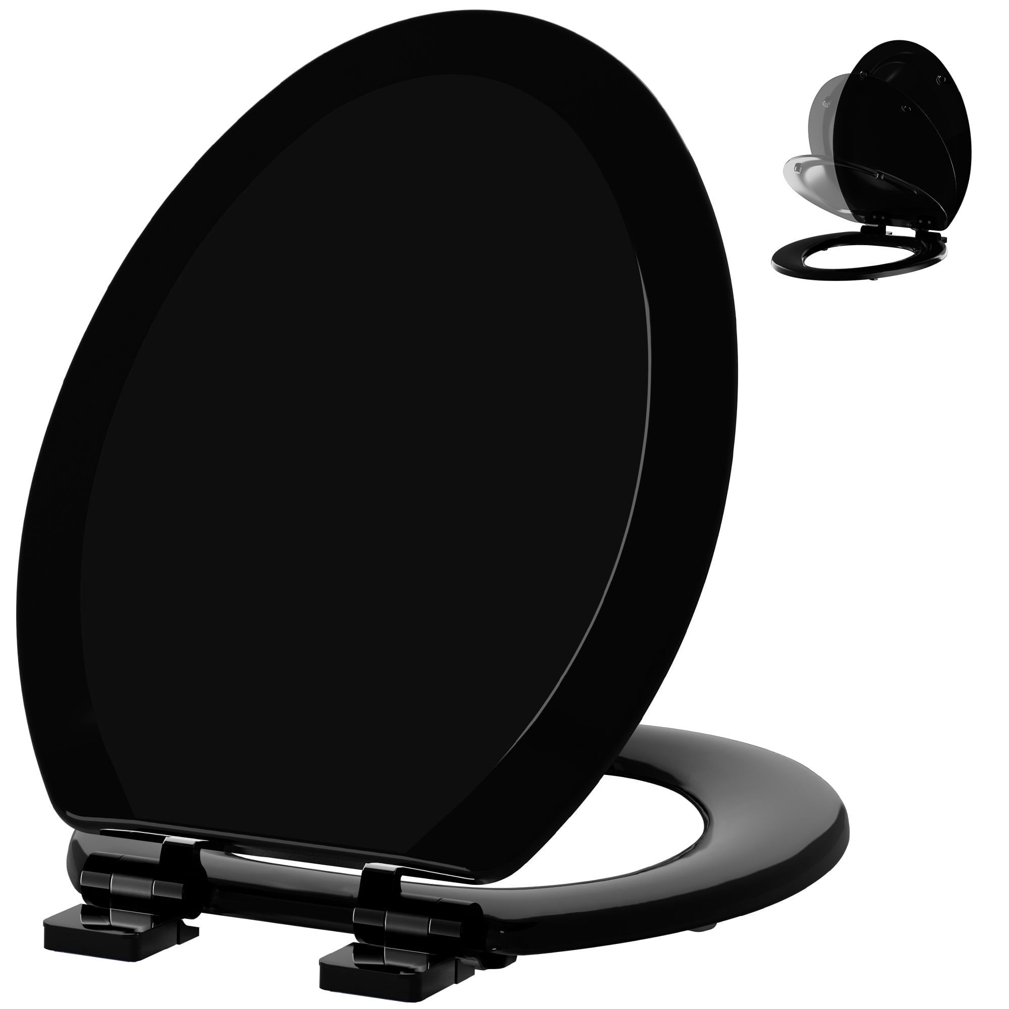Elongated Toilet Seats, Easy to Install also Easy to Clean, Black