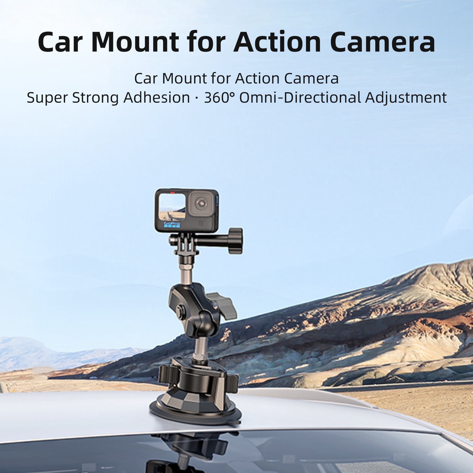 Elook Car Suction Cup Sports Camera Mount, Camera Mount For Gopro ...