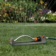thumbnail image 1 of Elook Lawn Sprinkler, Oscillating Sprinkler with 19 Hole Brass Nozzles, Water Sprinkler for Lawn Covers up to 3,600 sq.ft, Includes Spray Jet Cleaning Needle, Orange-black, 1 of 10