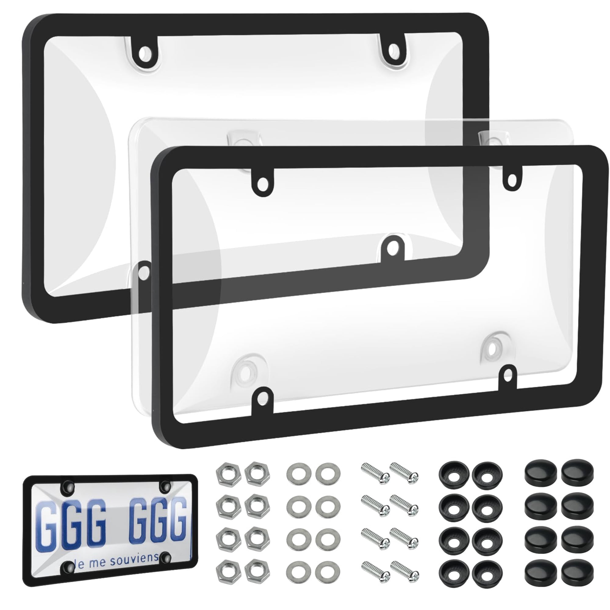 Elook, License Plate Covers and Frames, 2 Pcs, Universal Fit - Walmart.com