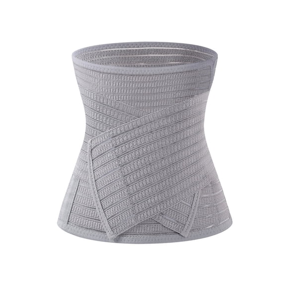 Elook Abdominal Binder Post Surgery Tummy Tuck, Postpartum Belly Band, Post C Section Recovery & Hernia Belt for Men & Women, Gray