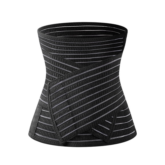Elook Abdominal Binder Post Surgery Tummy Tuck, Postpartum Belly Band, Post C Section Recovery & Hernia Belt for Men & Women, Black