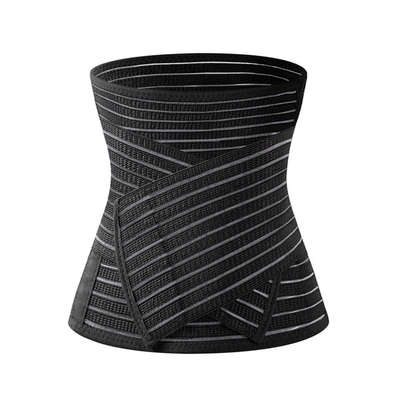 Elook Abdominal Binder Post Surgery Tummy Tuck, Postpartum Belly Band, Post C Section Recovery & Hernia Belt for Men & Women, Black