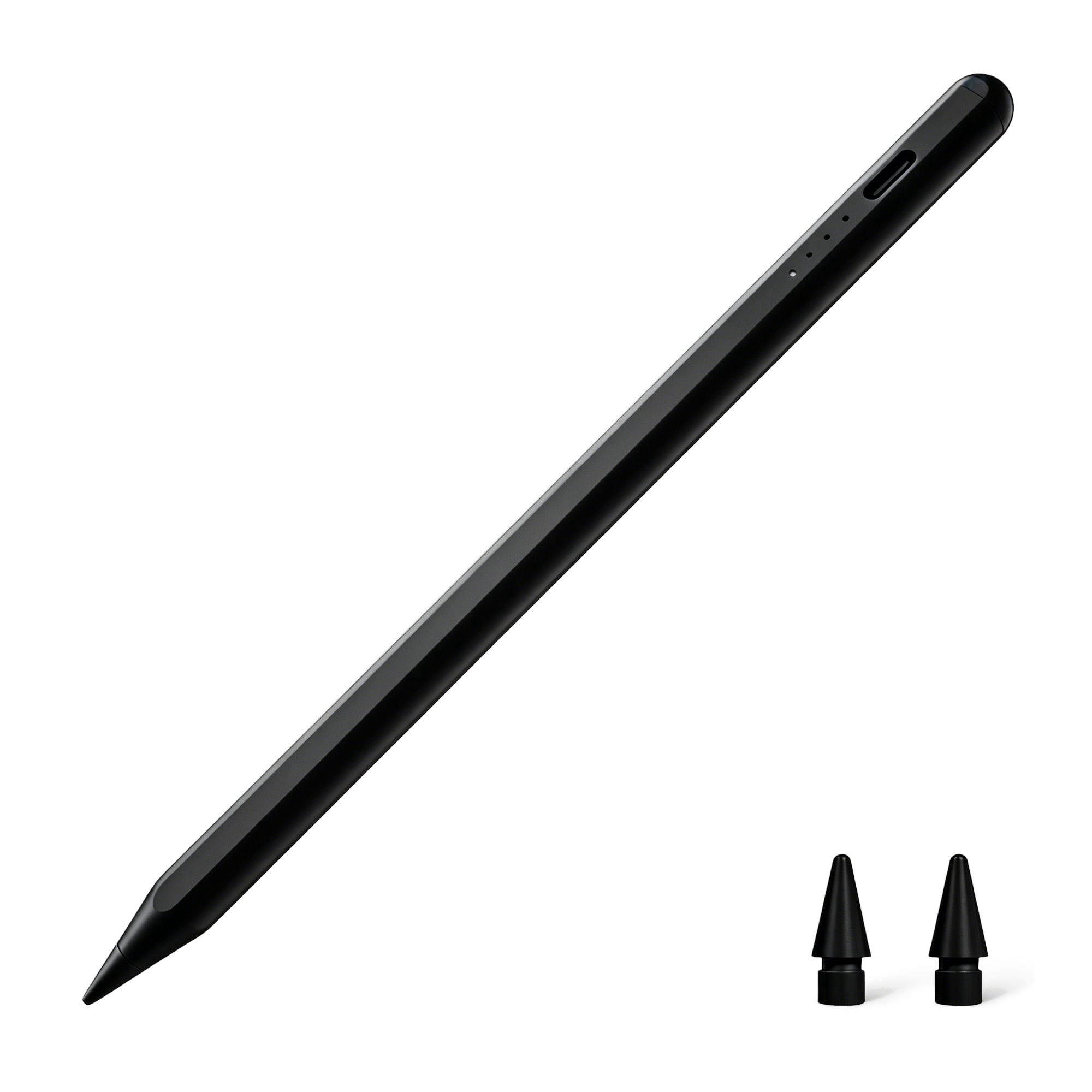 Elook Black Type-C Charging Stylus Pen, Magnetic Universal Touch Pencil for iPad & Samsung Galaxy Tab, Compatible with iOS, Android, Windows