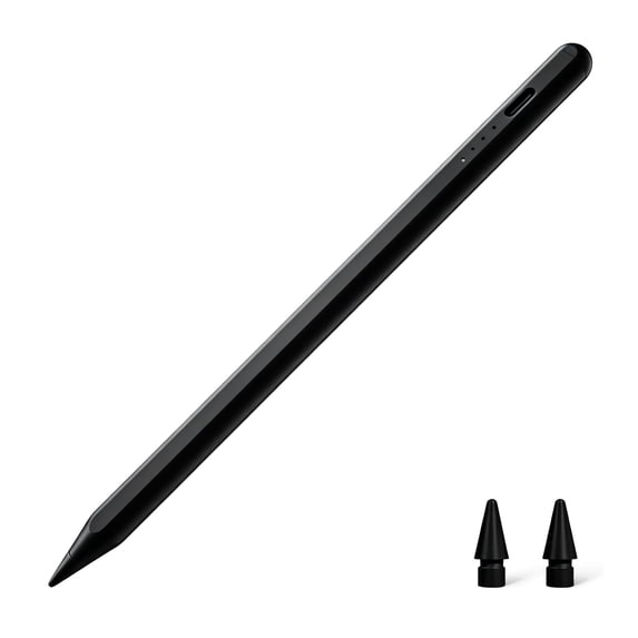 Elook Black Type-C Charging Stylus Pen, Magnetic Universal Touch Pencil for iPad & Samsung Galaxy Tab, Compatible with iOS, Android, Windows
