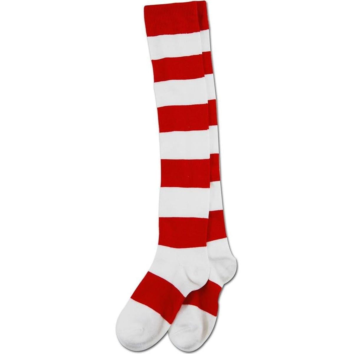 Elope Where's Waldo Wenda Deluxe Over the Knee Costume Socks Adult One Size Unisex