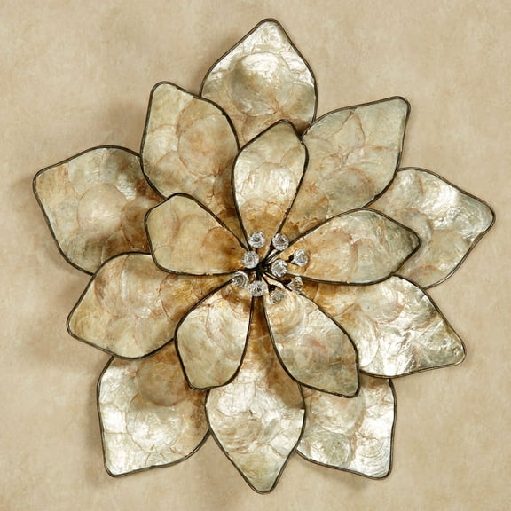 Eloquence Bloom Capiz Wall Art Cream