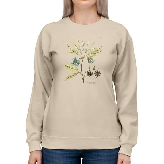 Eloquent Botanical Iii. Sweatshirt Women -Vision Studio Designs, Female Small