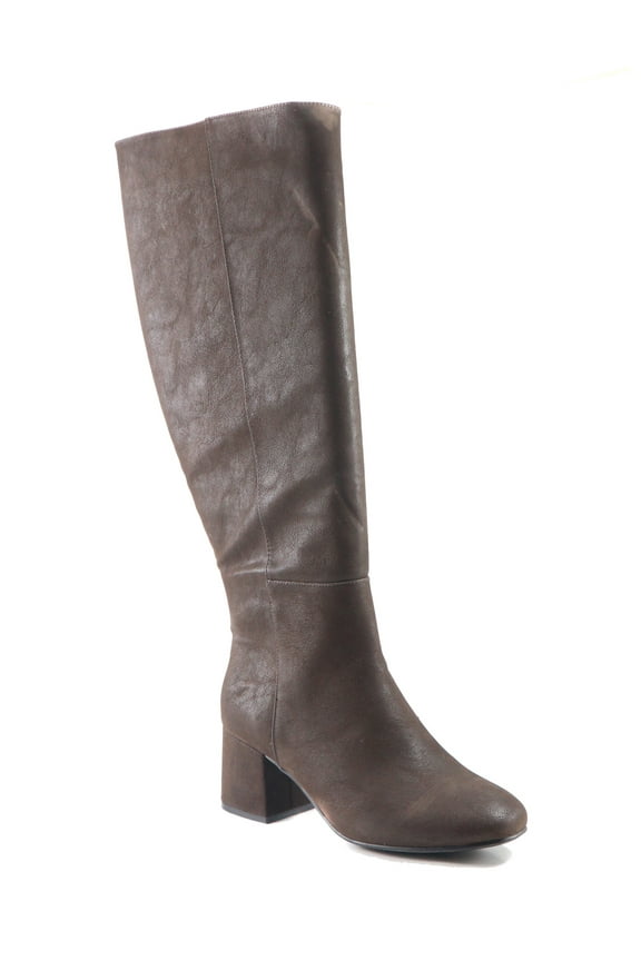 Women's Extra Wide Calf Block Heel Dress Boots
