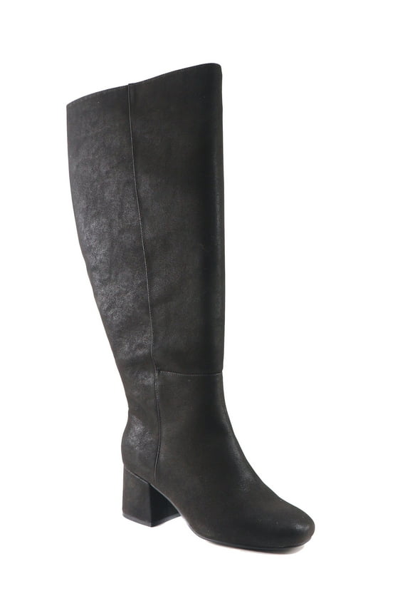 Women's Extra Wide Calf Block Heel Dress Boots