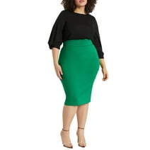 Eloquii Women's Plus Size Neoprene Pencil Skirt