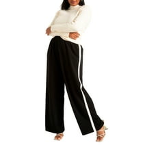Eloquii Women's Plus Size Wide Leg Pant With Side Stripe