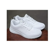 Eloshman White Sneakers for Women Wide Width Lasies Lightweight Comfortable Fashion Mesh Running Walking Sport Shoes