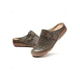 thumbnail image 1 of Eloshman Women's Casual Slippers Summer Beach Graden Shoes Beathable Lightweight PU Leather Non Slip Sandals, 1 of 3