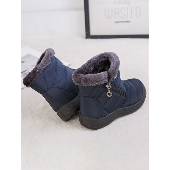 Eloshman Womens Waterproof Winter Snow Boots Keep Warm Ankle Boots Short Boots Comfort Shoes