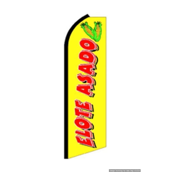Elote Asado Swooper Flag (Hardware Not Included) |Advertisement /Business Flags | Feather Flag |