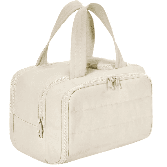 Elouva 4-in-1 Large Capacity Toiletry Bag for Women, Waterproof Travel Makeup Organizer with Dry/Wet Separation, Lightweight Cosmetic Bag