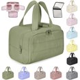 thumbnail image 1 of Elouva Toiletry Bag, Elouva Makeup Bag, Large Capacity Wide-Open Travel Cosmetic Bags for Women, 4-in-1 Multi-Functional Lightweight Waterproof Organizer Bags with Handle for Accessories (Green), 1 of 7