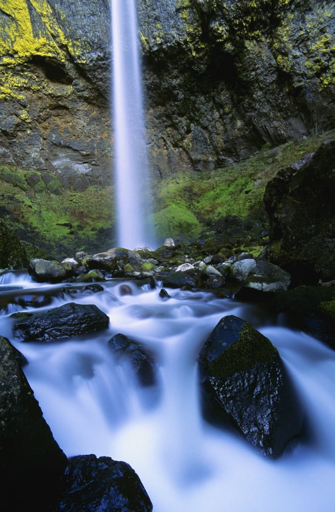 Elowah Falls Columbia River Gorge Oregon Usa Canvas Art - Bilderbuch Design Pics (11 x 18)