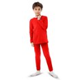 thumbnail image 1 of Elowel Boys Thermal Underwear Set for Kids Soft Cozy Fleece Base Layer XL Red, 1 of 7