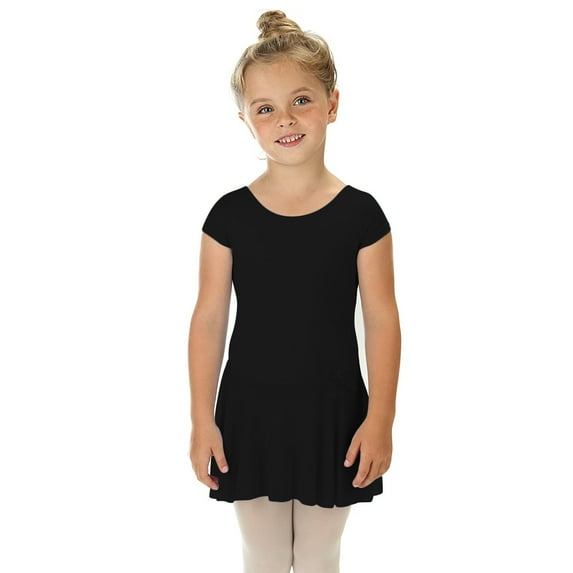 Elowel Girls Leotard Toddlers Dress for Gymnastics Dance Ballet Baby Black Size 2-4
