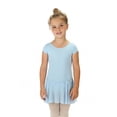 thumbnail image 1 of Elowel Girls' Ruffle Short Sleeve Skirted Leotard Light Blue (size-12-14 ), 1 of 4