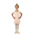 thumbnail image 1 of Elowel Girls' Ruffle Short Sleeve Skirted Leotard Nude Pink (size-2-4 ), 1 of 4