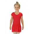thumbnail image 1 of Elowel Girls' Ruffle Short Sleeve Skirted Leotard Red (size-8-10 ), 1 of 5