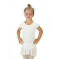 thumbnail image 1 of Elowel Girls' Ruffle Short Sleeve Skirted Leotard White (size-4-6 ), 1 of 3