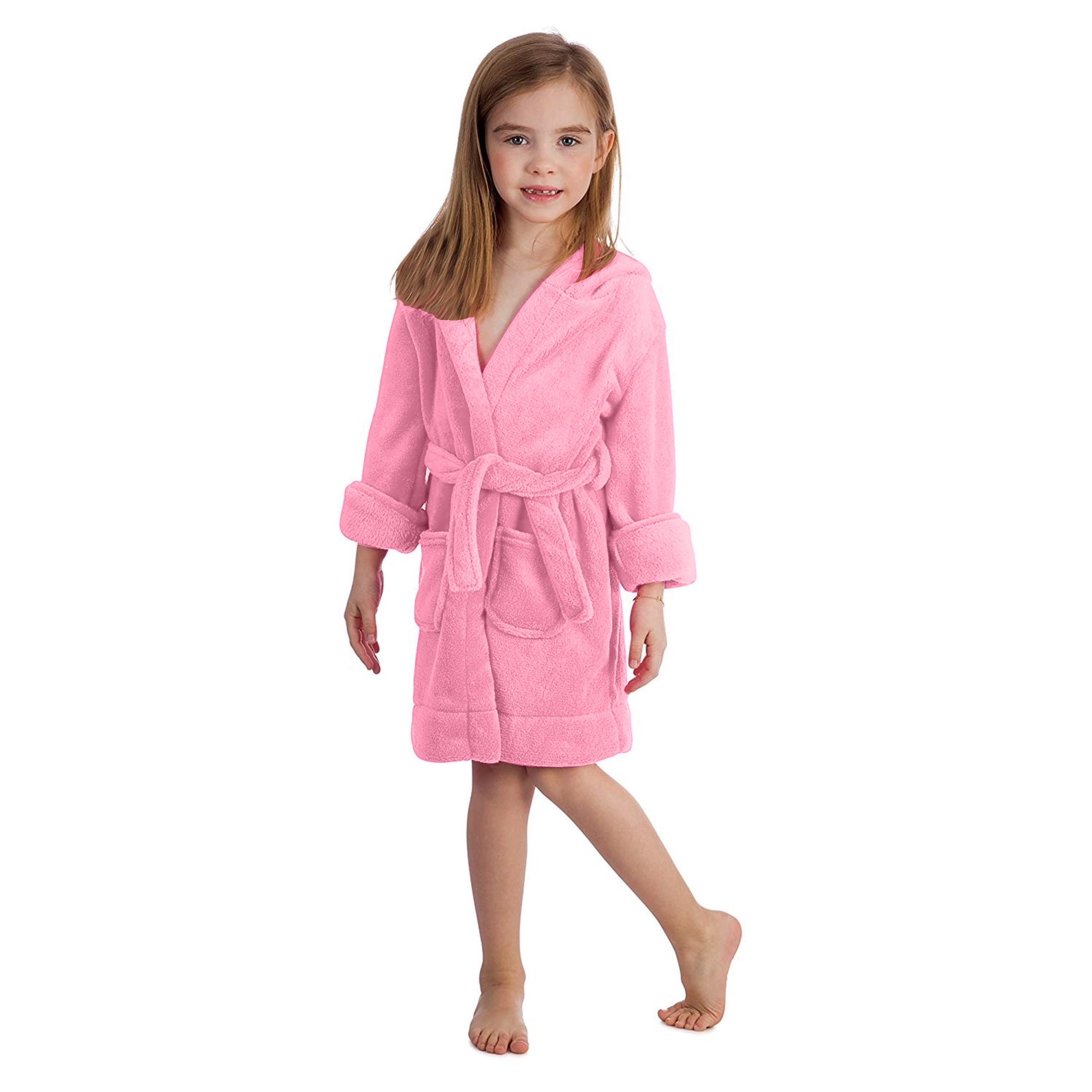 Elowel Pajamas Kids Robe with Hood for Boys and Girls Fleece Robes ...