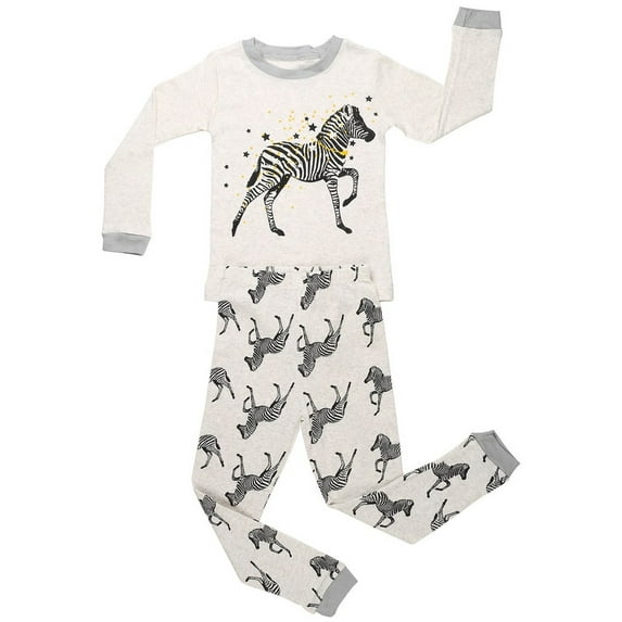 Elowel Zebra Cotton 2-piece Pajama Set