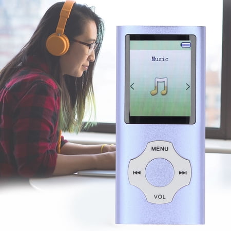 Elowen 1.8in MP3 MP4 PlayerMP3 MP4 Player HiFi Sound 1.8in Color Screen 128GB Expandable Portable Video Music Player with Electronic Book Voice Record for Entertainment Learning Outdoors Gym Aluminu