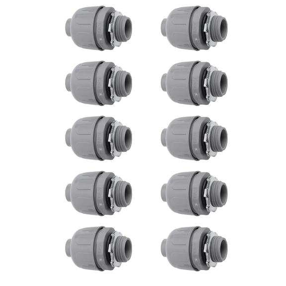 Elowen 1 Inch NPT Liquid Tight Connector Liquid Tight Fitting, 10 Pcs Liquid Tight Conduit Connector for Refrigeration Equipment