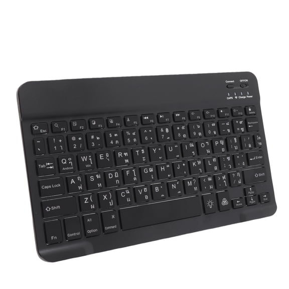Elowen 10in Wireless Keyboard Computer Keyboard, Bluetooth Keyboard RGB Backlight for Laptops for Smartphones for Tablets Black Thai