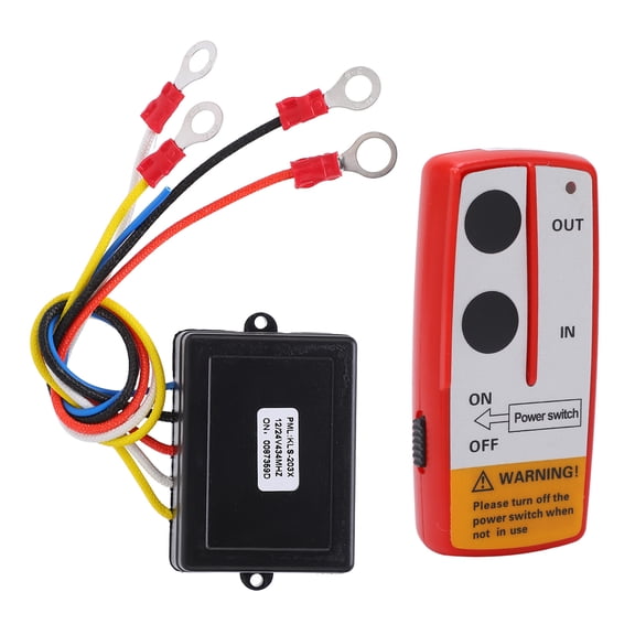 Elowen 12V Handset Controller Universal Wireless Winch Remote Control Kit, 12V 24V Wireless Winch Receiver, 75ft Remote Range