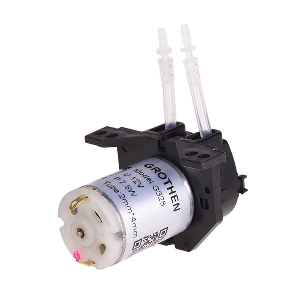 Elowen 12v Peristaltic Pump DC 12V Pump 12V Dosing Pump 12 Volt Liquid Pump Mini Water Liquid Pump Self Priming Reversible with Buckle Design for Aquarium Lab Medical Chemical Analysis