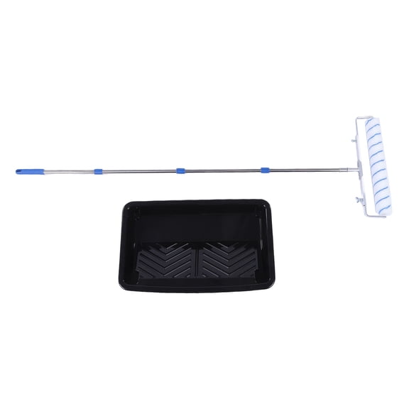 Elowen 18 Inch Painting Roller Kit18 Inch Paint Roller Kit Paint Roller Brush with Paint Tray Roller Cover Extension Pole for DIY Interior Walls Rooms