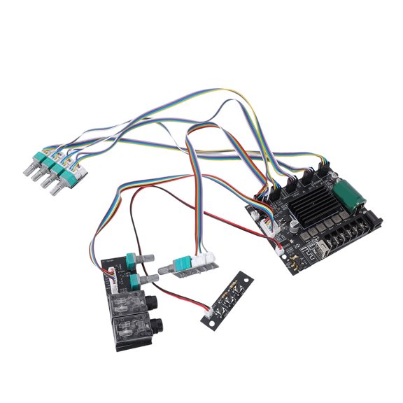 Elowen 2.1 Channel BT Module Bluetooth Amplifier Module 2.1 Channel Left and Right 50W Subwoofer 100W Audio Amplifier Board with Wire Treble and Bass Control